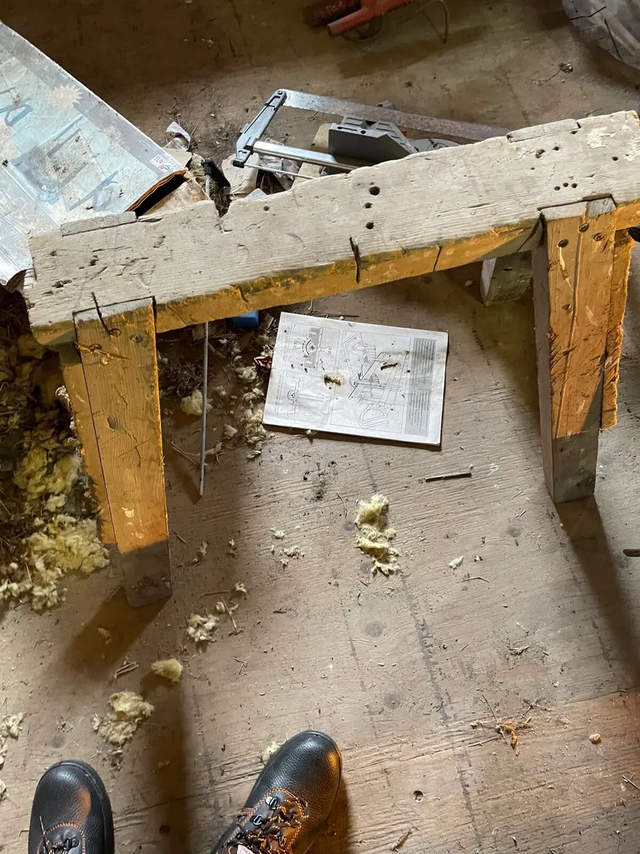 Pair of Design Vintage Rustic Industrial Sawhorses - Image 4