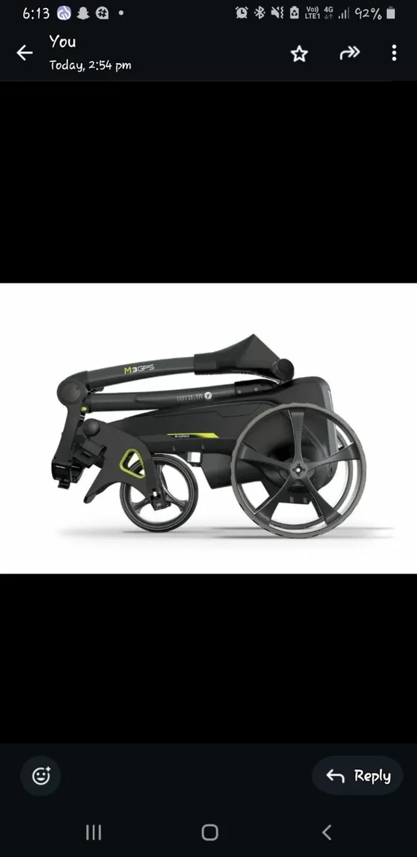 Motocaddy M3 GPS trolley with battery & charger - Image 3
