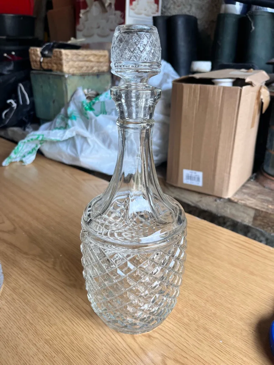 2 crystal whiskey decanters - Image 3