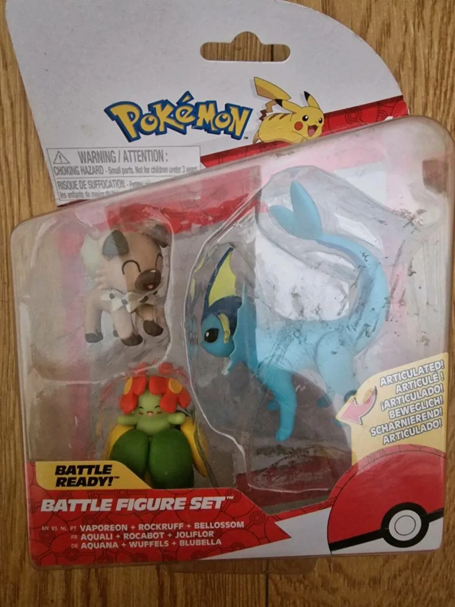 Pokémon Battle Figure 3-Pack (Vaporeon, Rockruff, - Image 2