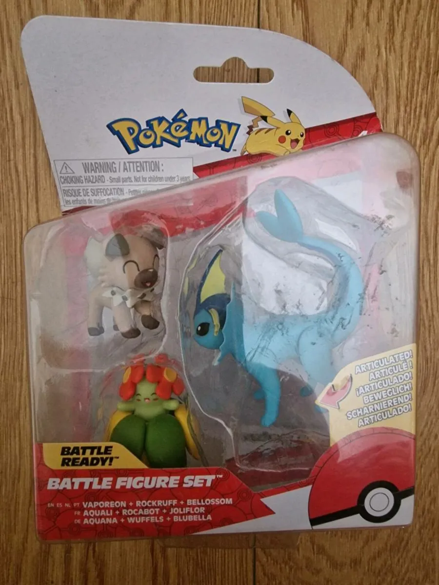 Pokémon Battle Figure 3-Pack (Vaporeon, Rockruff, - Image 3