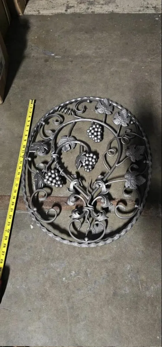 Grape Cast Iron Fence Panel – Handcrafted & Full - Image 1