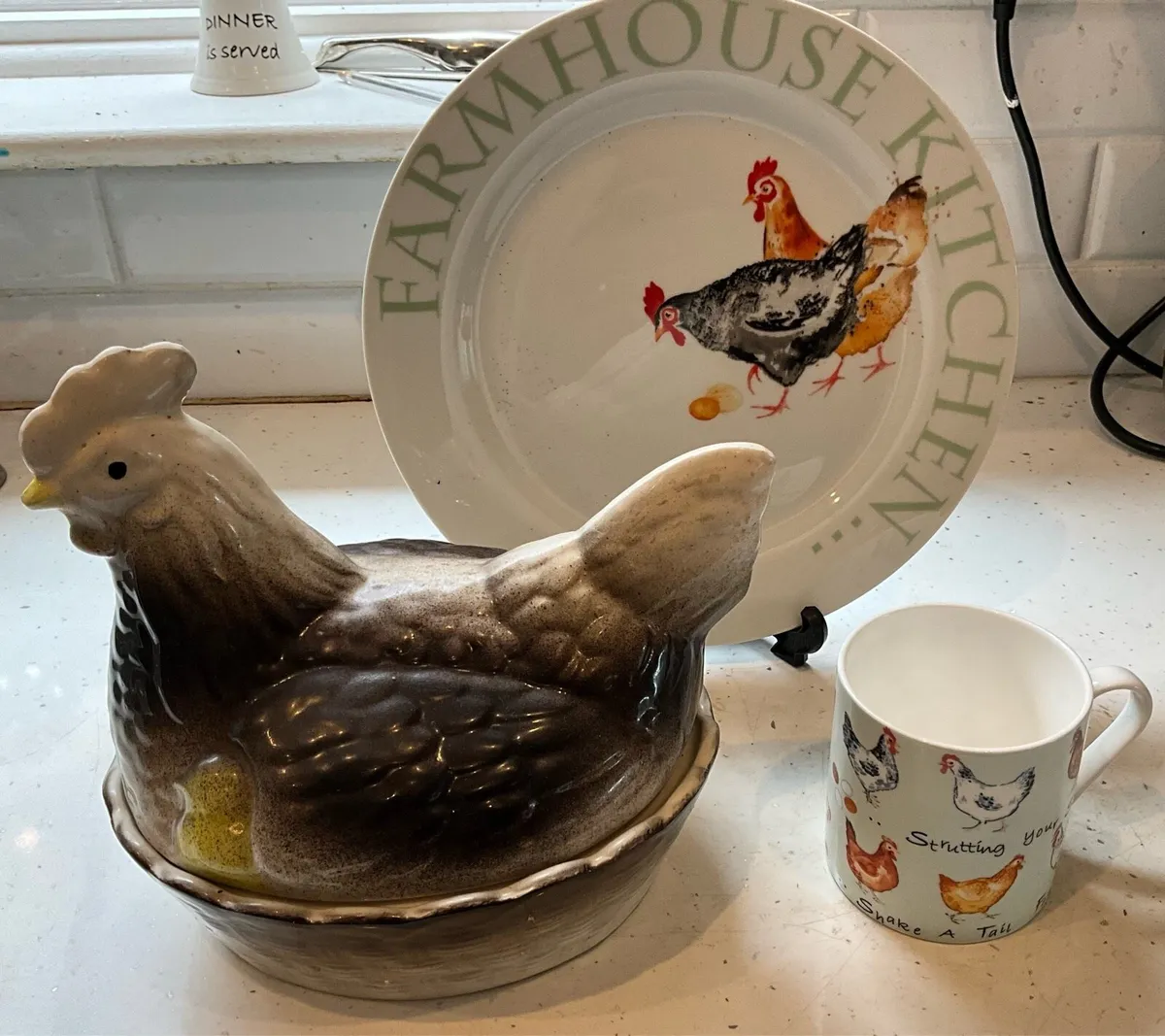 Ceramic Egg Holder, Plate & Mug - Image 1