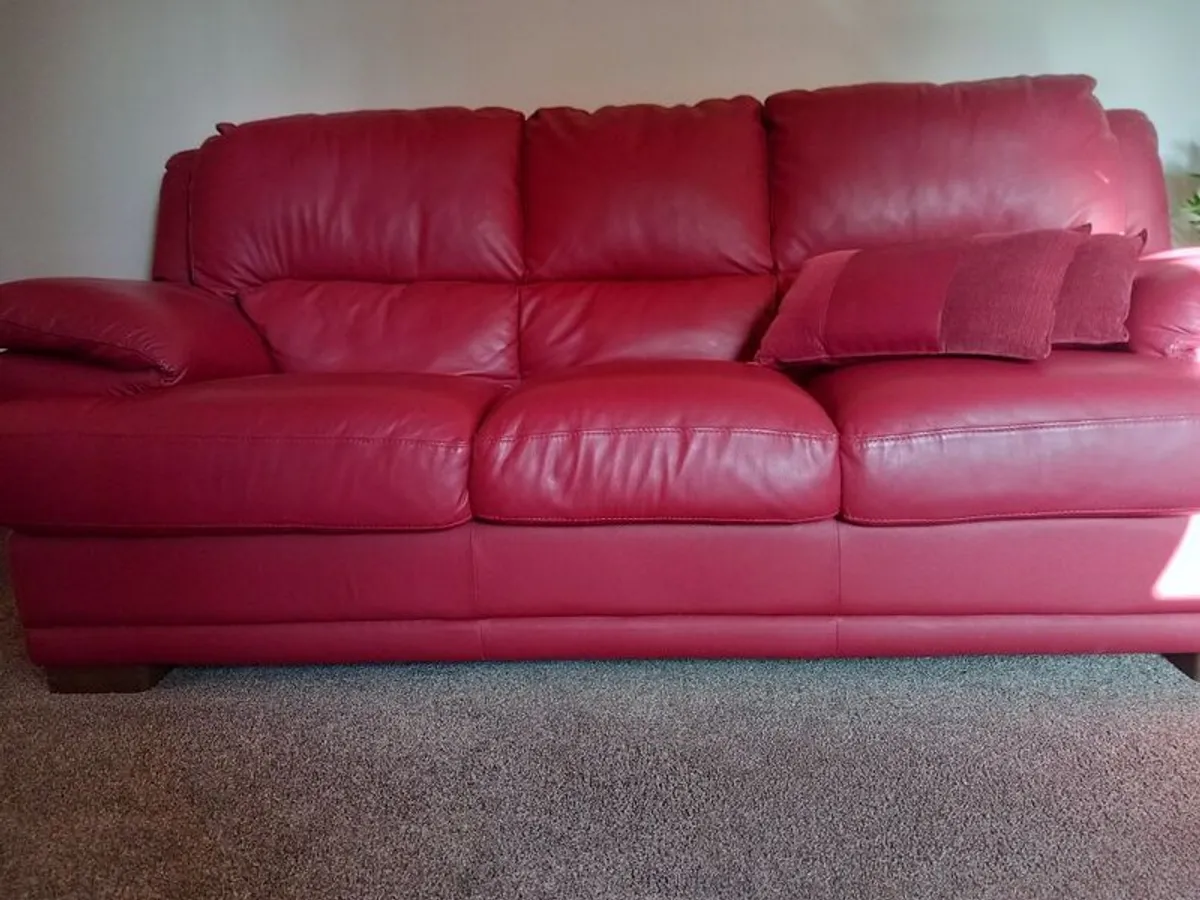 Beautiful 3 seater ,100% genuine leather - Image 2