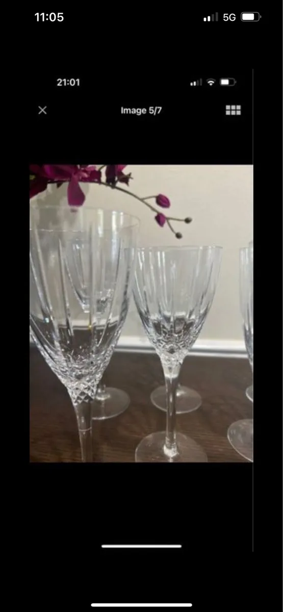 Waterford crystal wine glasses - Image 3