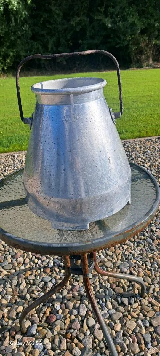 Old  aluminium  milk  bucket - Image 1