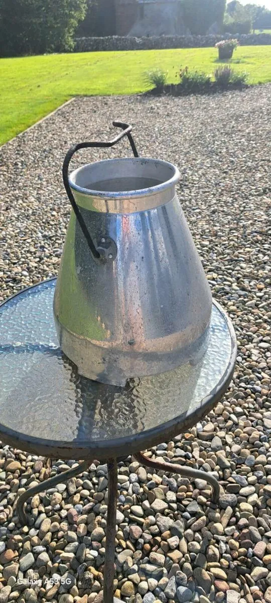 Old  aluminium  milk  bucket - Image 3
