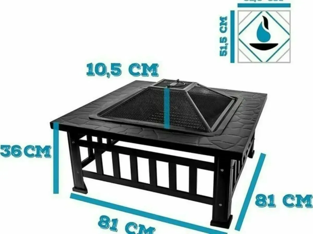 Pot Steel Patio Fire Outdoor Fireplace Garden Heat - Image 3