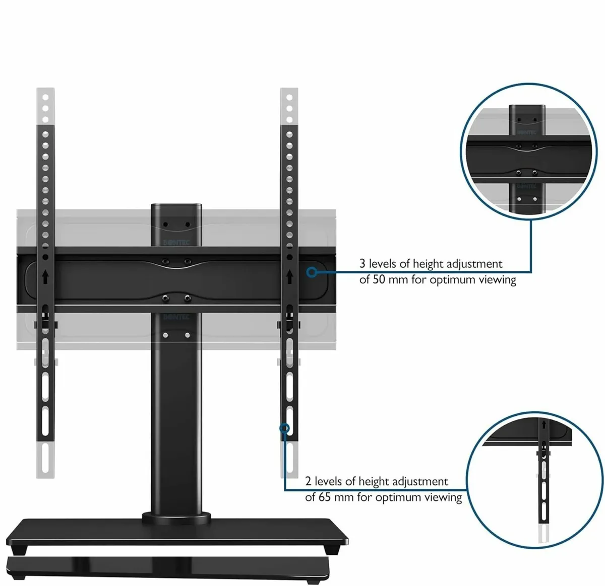Universal Swivel Table Top TV Stand for 26-55 - Image 3