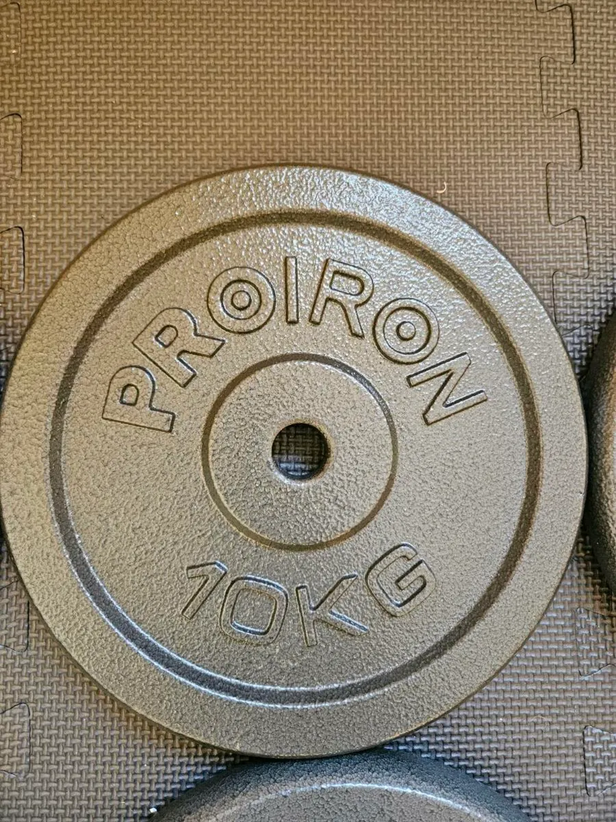 6x 10kg Weight Plates - Image 3