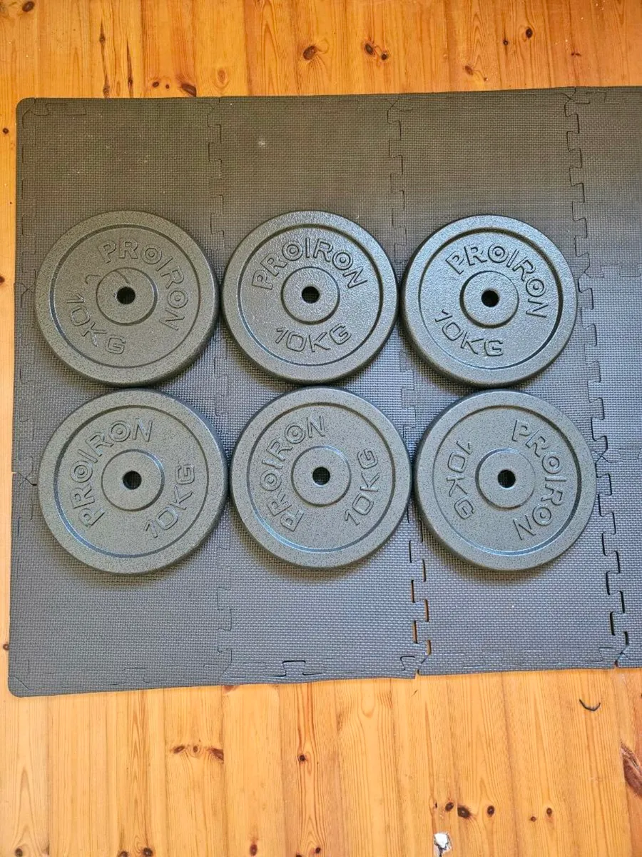6x 10kg Weight Plates - Image 4