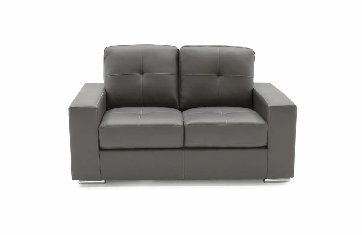 Gemona 2 Seater Grey Sofa - Image 4