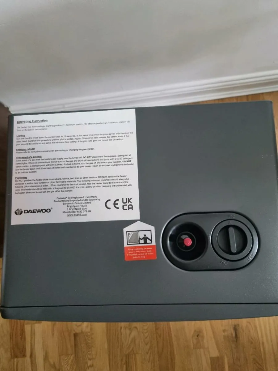 Daewoo gas heater - Image 3