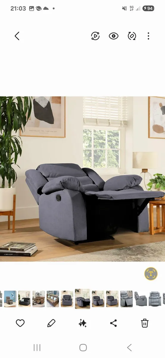 Brand new Hudson recliner arm chair reduced