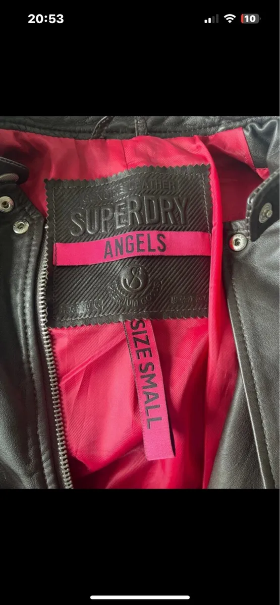 Superdry Brown Leather Jacket - Image 3