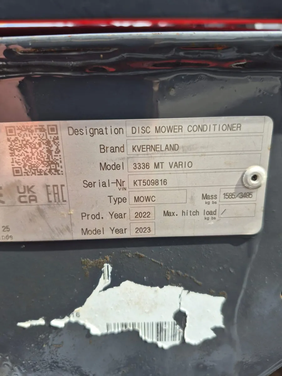 Kverneland 3336MT Mounted Conditioner Mower - Image 4