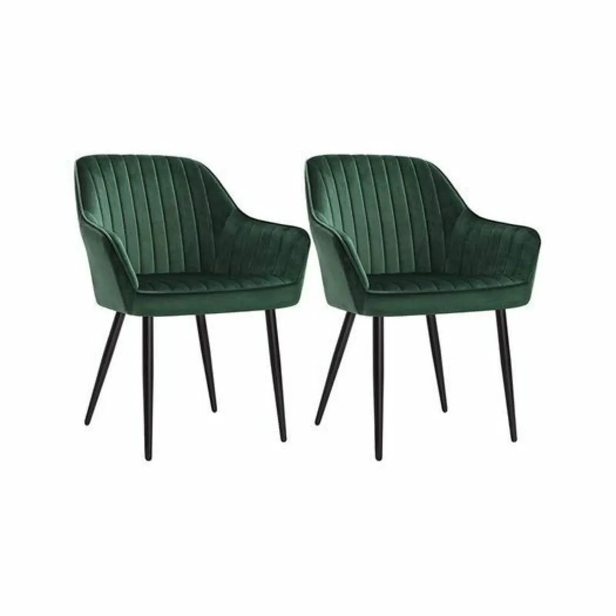 Set Of Two Velvet Dining Chairs High Quality - Image 1