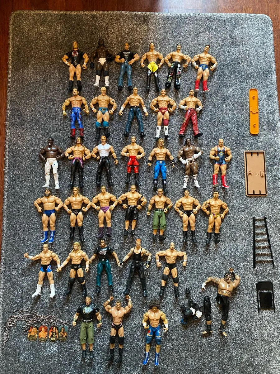 WWE Wrestling Figures x33 & TitanTron - Image 1