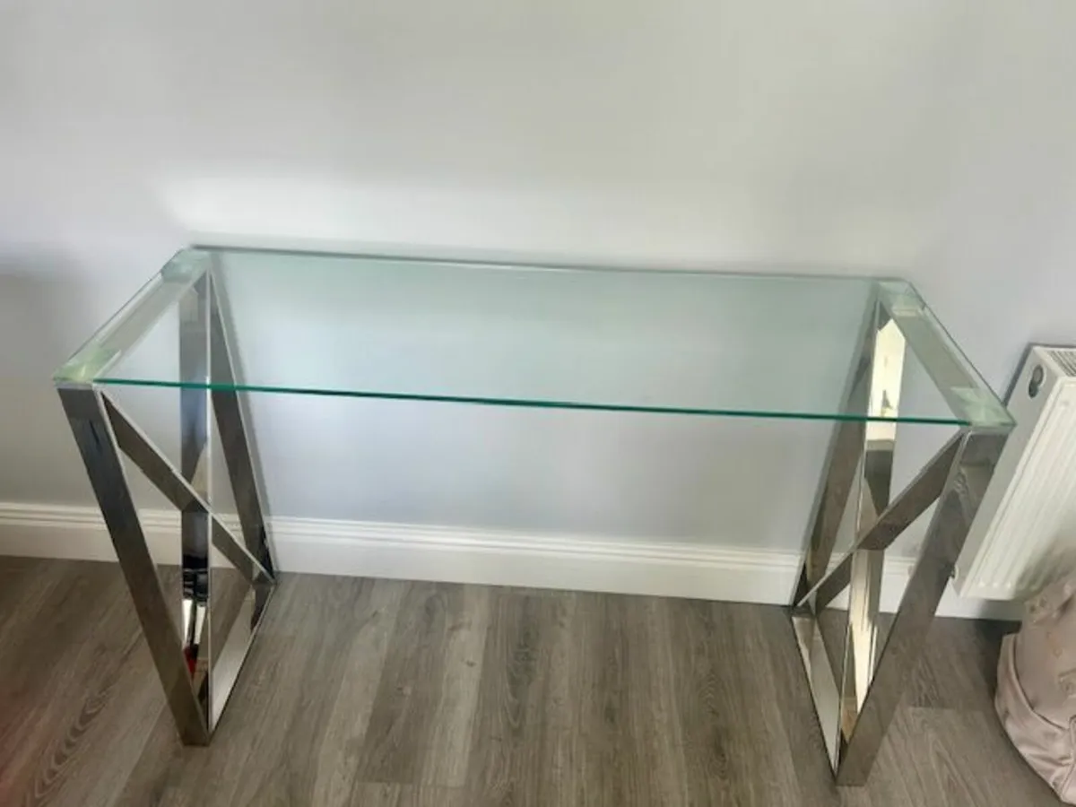 Console table and matching coffee table glass top - Image 3