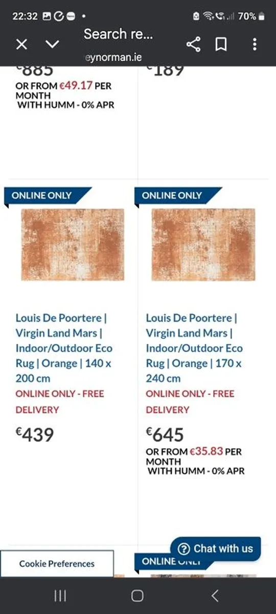 Fab Orange Rug For Sale Purchased Harvey Normans - Image 1