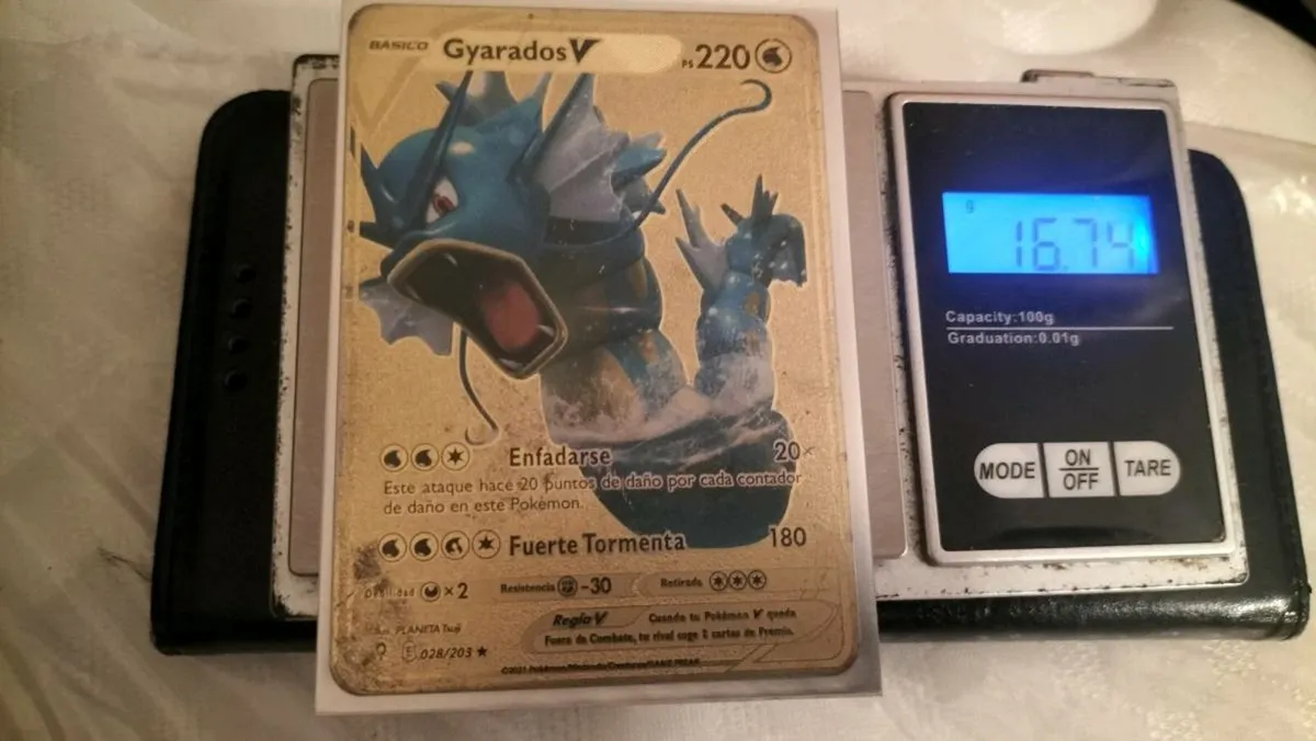 2 gold patle pokemon cards .. - Image 1