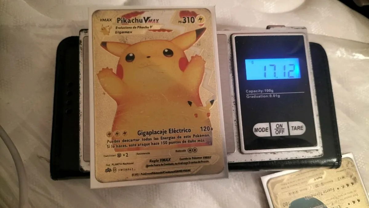 2 gold patle pokemon cards .. - Image 2