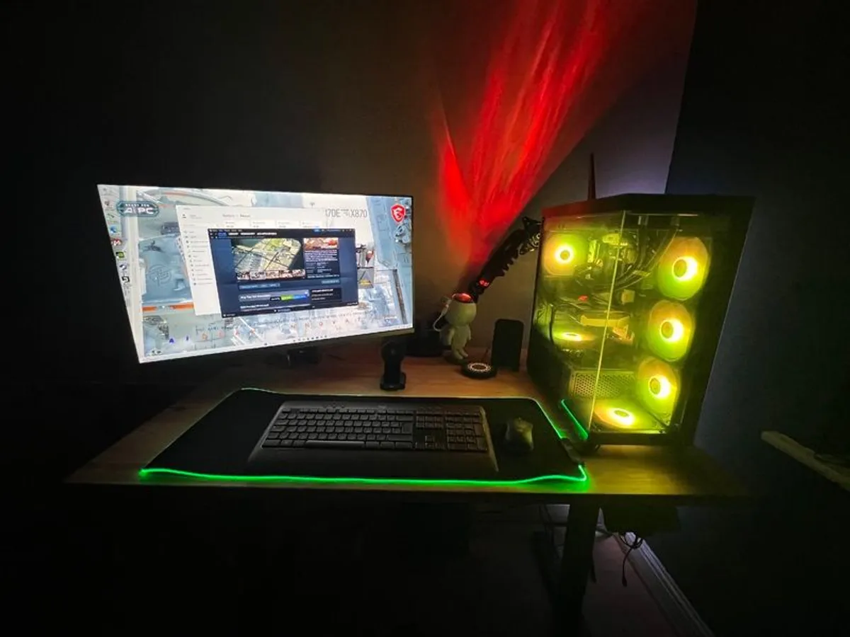 Brand new gaming pc, custom-built for AAA gaming & productivity. Future-ready with PCIe Gen 5, DDR5 RAM, and massive 16GB GDDR7 VRAM. - Image 1