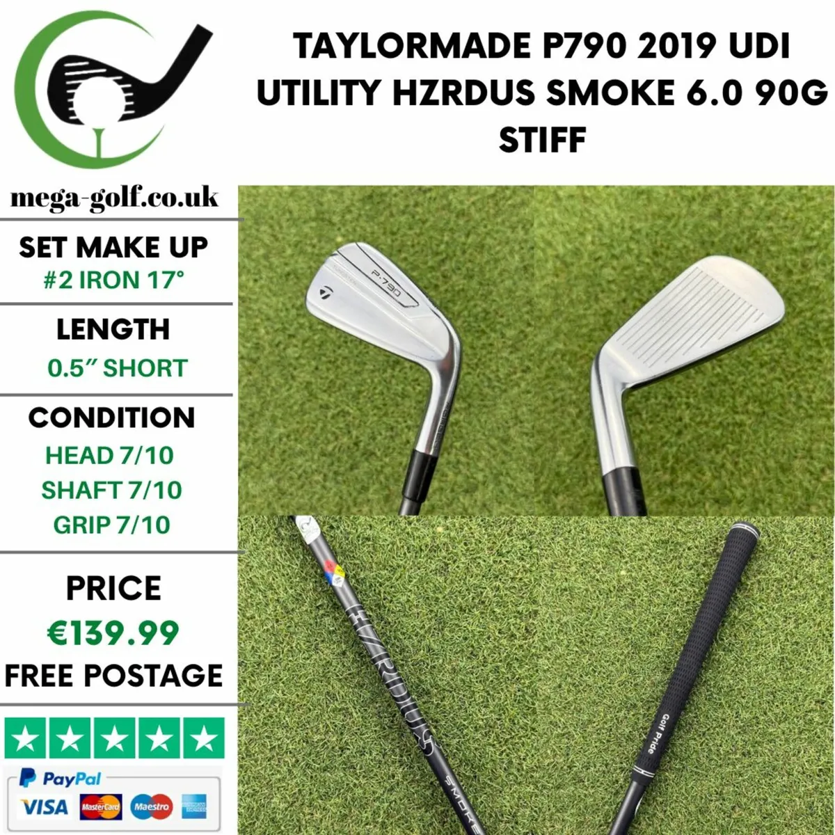 TAYLORMADE P790 2019 UDI UTILITY #2 IRON 17° - Image 1