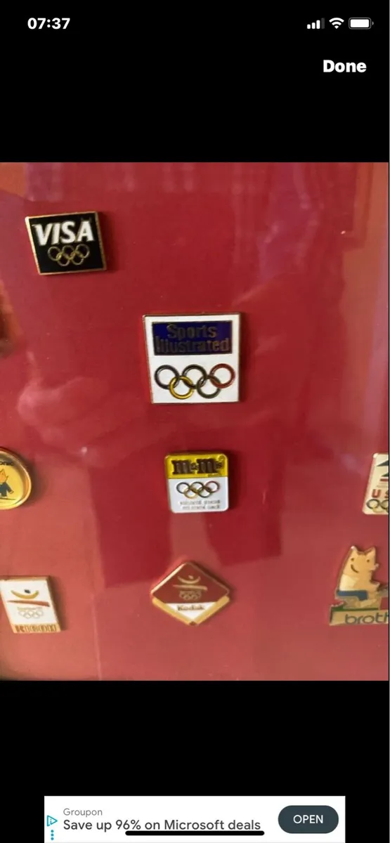 Framed Olympic International Pins (14) - Image 3