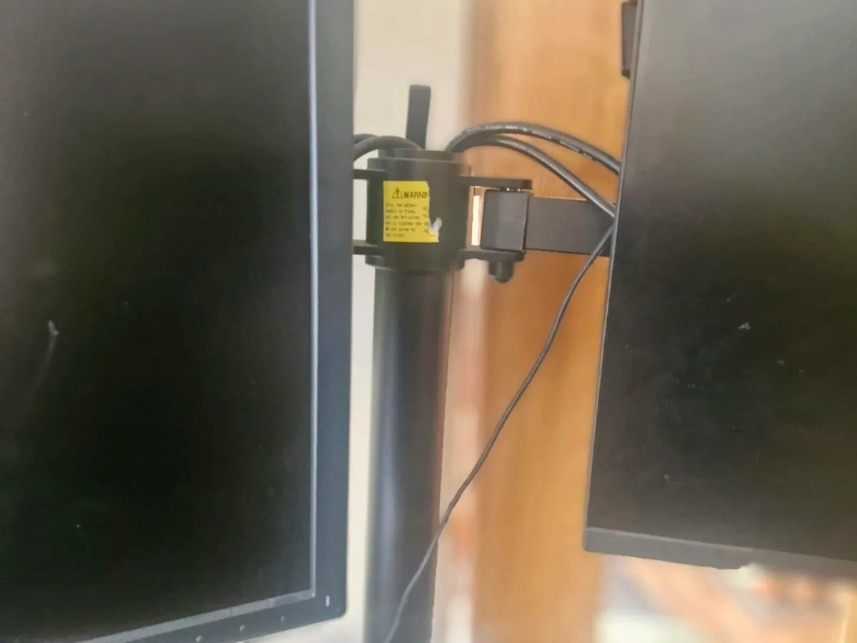 Dual Screen Monitors & Arms - Image 4