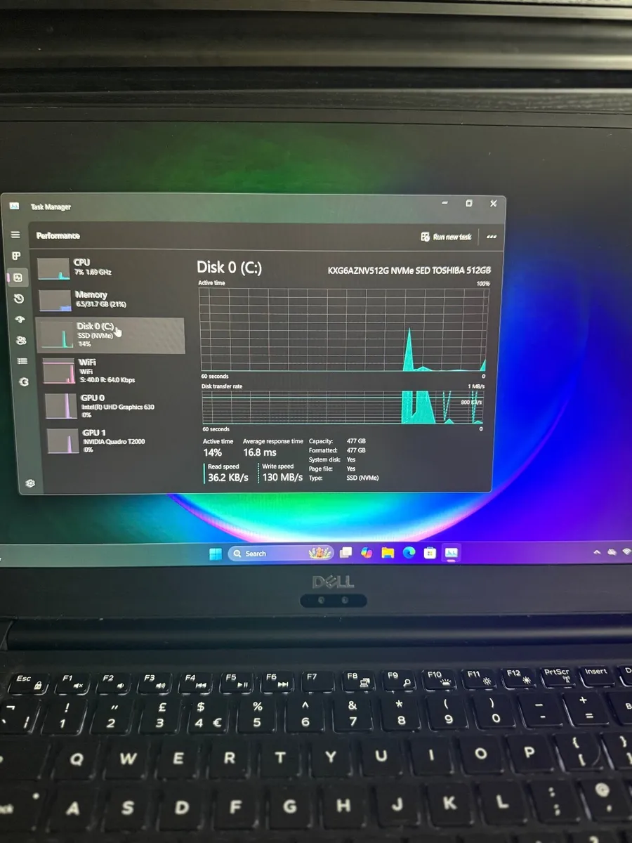 Dell Precision 5540 Laptop i9/32GB/512SSD/FHD - Image 4