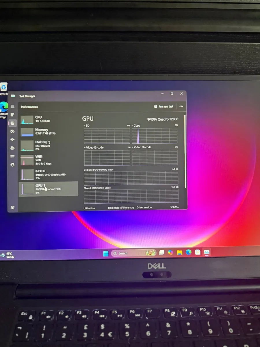 Dell Preicision 5540 Laptop i9/32GB/512SSD/FHD - Image 4