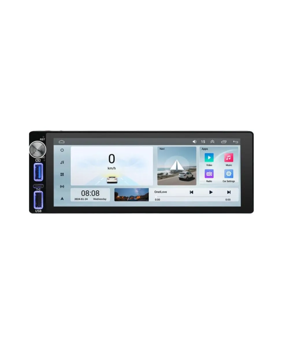CANBUS 6.9" Single Din Android/Apple GPS Car Radio - Image 1