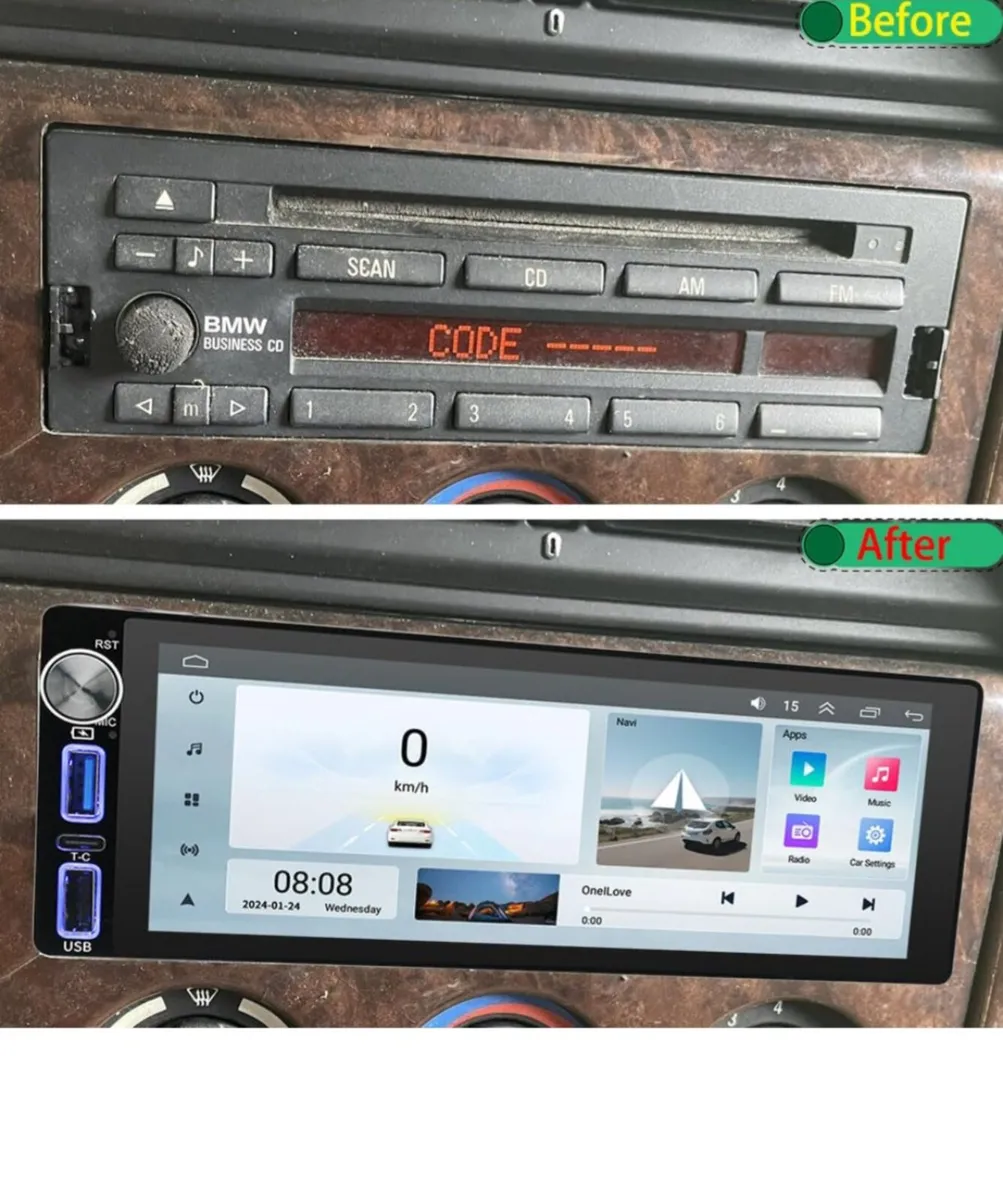 CANBUS 6.9" Single Din Android/Apple GPS Car Radio - Image 2