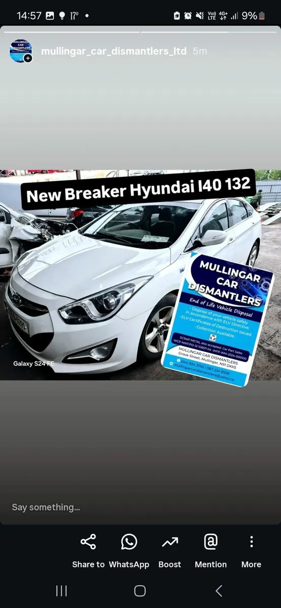 131 Hyundai I40 Breaking for parts - Image 1
