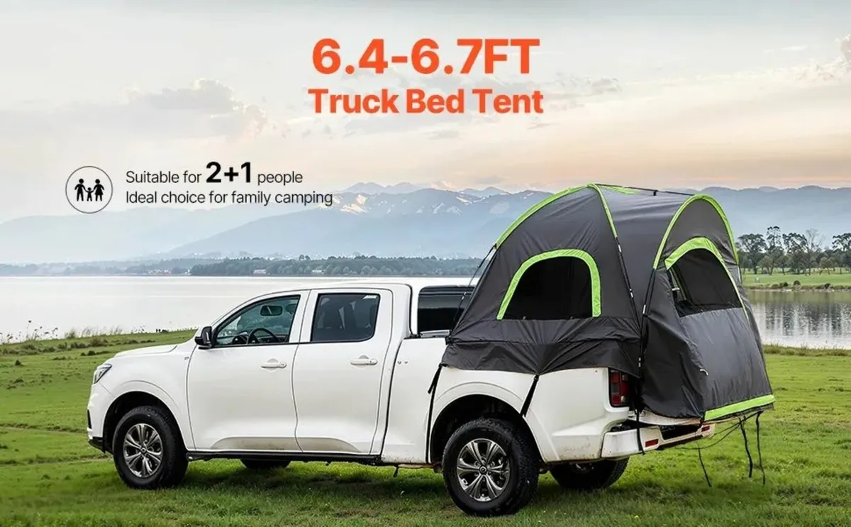 Truck Bed Camping Tent Fits 6.4 to 6.7 ft Waterpro - Image 3