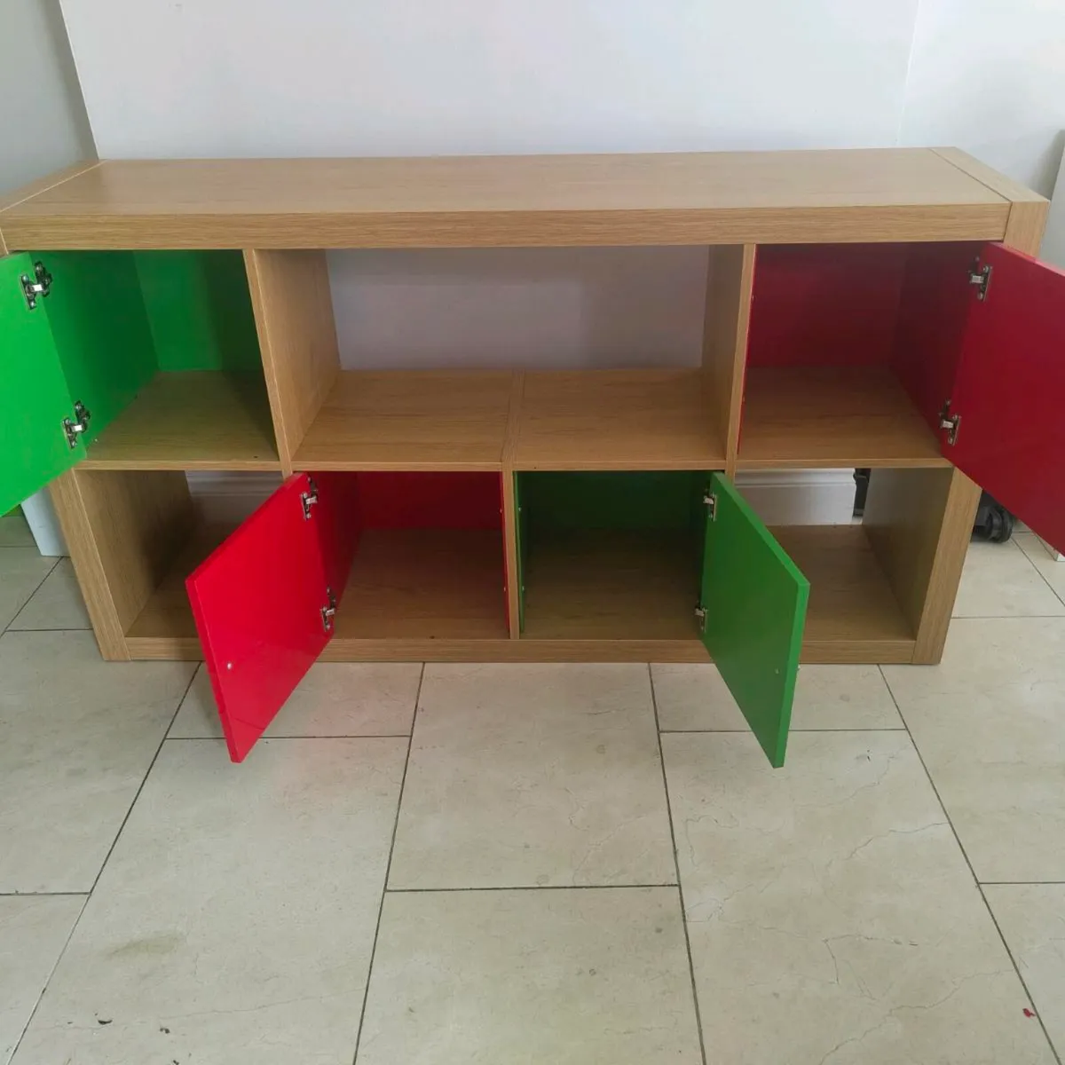 Oak coloured IKEA Kallax 8 cube unit - Image 2