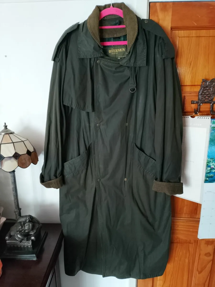 Waxed Cotton Trench Coat XL - Image 3