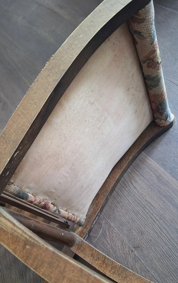 Vintage Wooden Slated Footstool - Image 4
