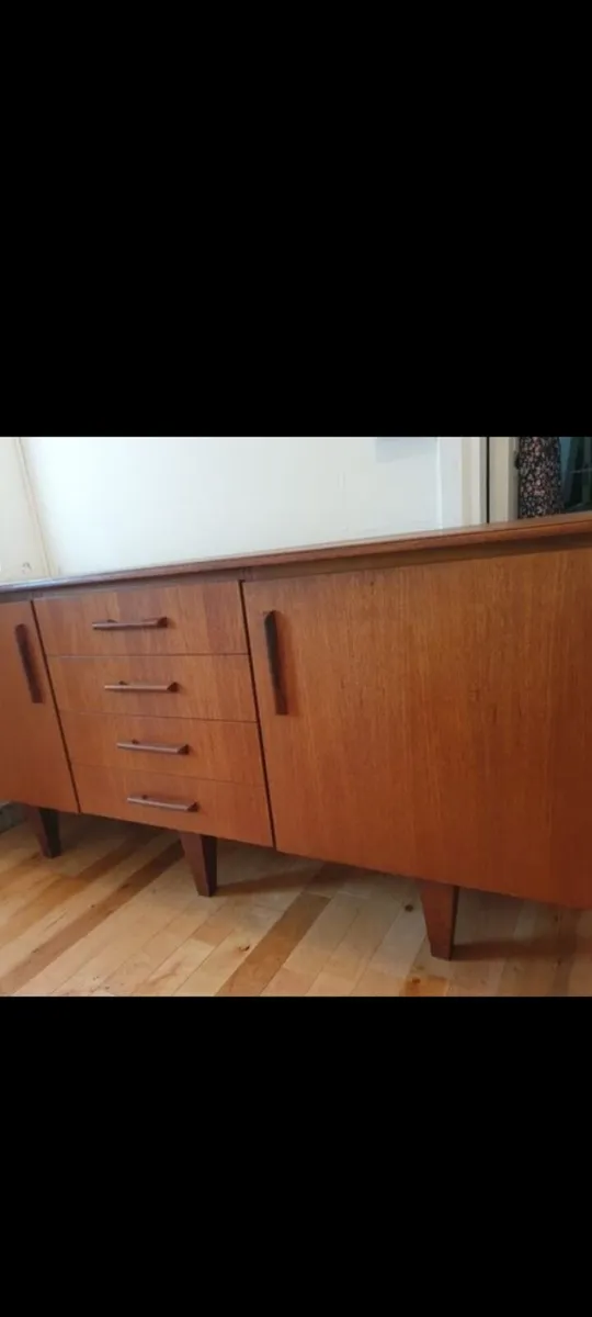 mid century solid teak sideboard 50s - Image 1