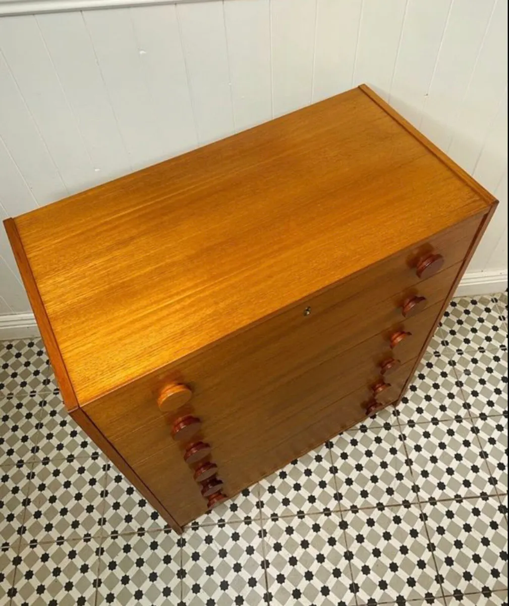 Mid Century Danish Teak Chest of Drawers - Image 3
