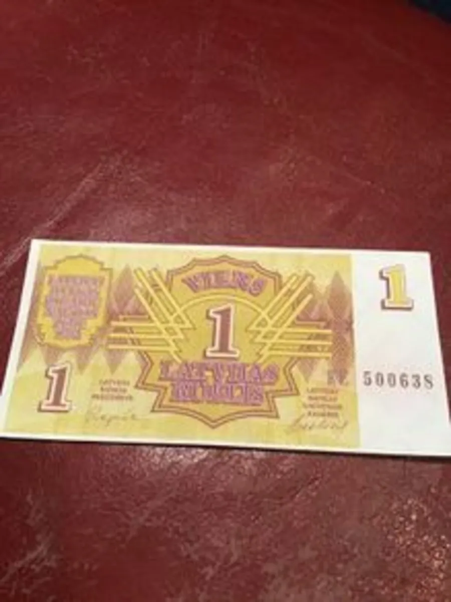 Banknote Latvia 1 Rublis