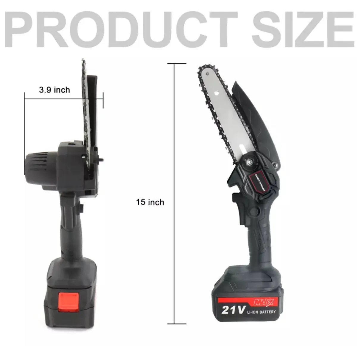 Cordless Mini Chainsaw 4” 6” with 2 Batteries NEW - Image 3