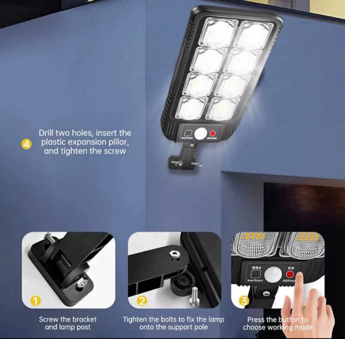 NEW Solar Street Light LED Outdoor with PIR - Image 4