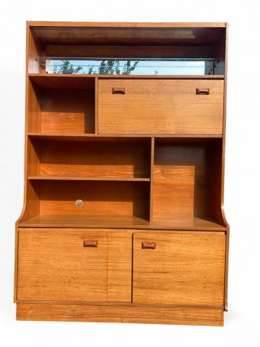 Mid Century Shelving Unit / Drinks Cabinet/ Large - Image 1