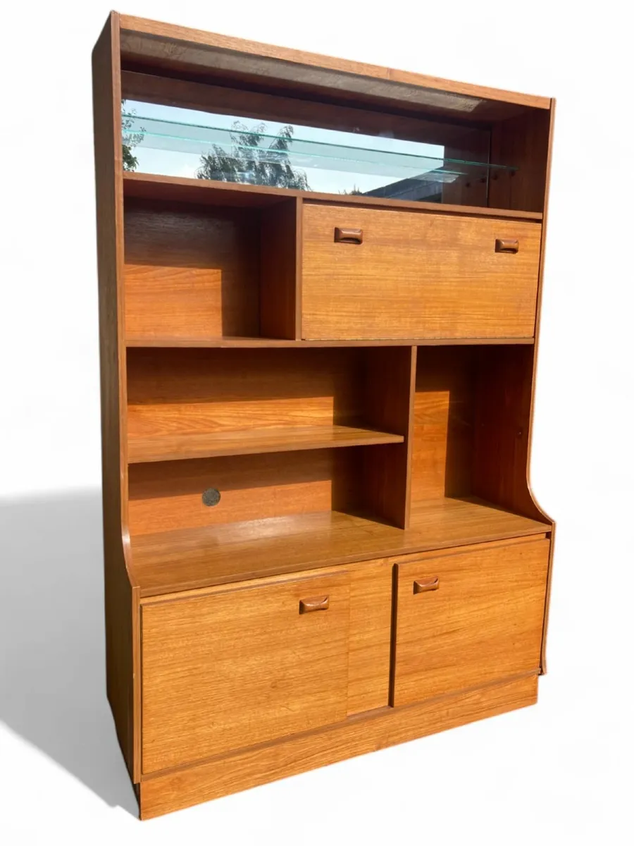 Mid Century Shelving Unit / Drinks Cabinet/ Large - Image 2