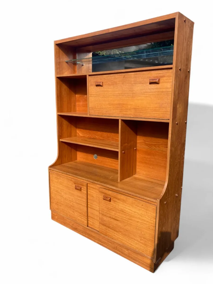 Mid Century Shelving Unit / Drinks Cabinet/ Large - Image 3
