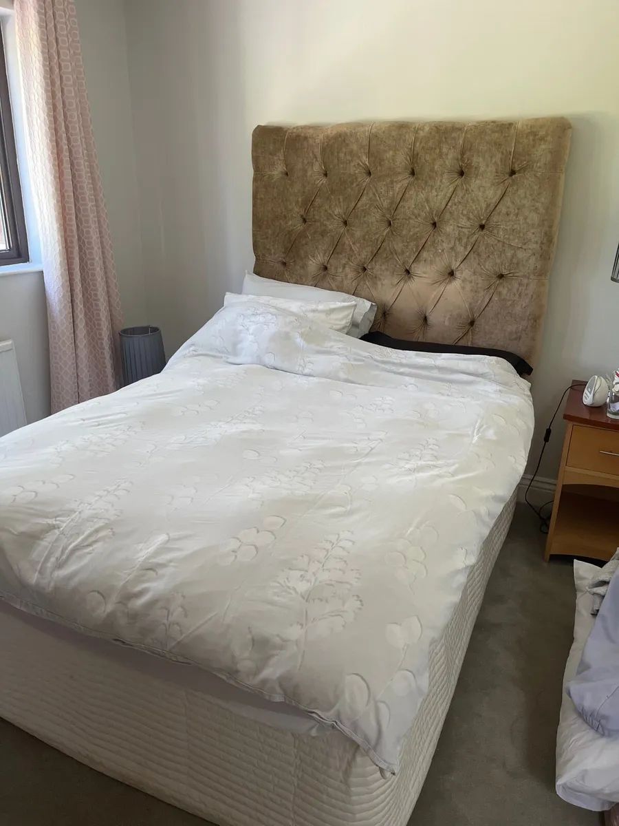 Double bed frame and headboard - Image 1