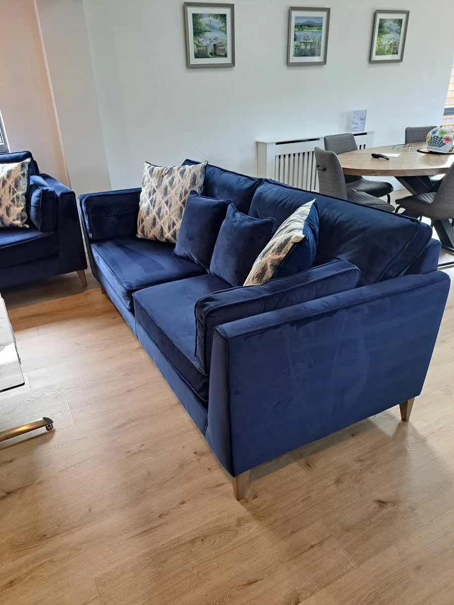 Alanna sofas for sale in blue - Image 2