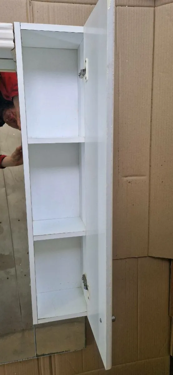 Over sink mirror lights and cabinet - Image 3